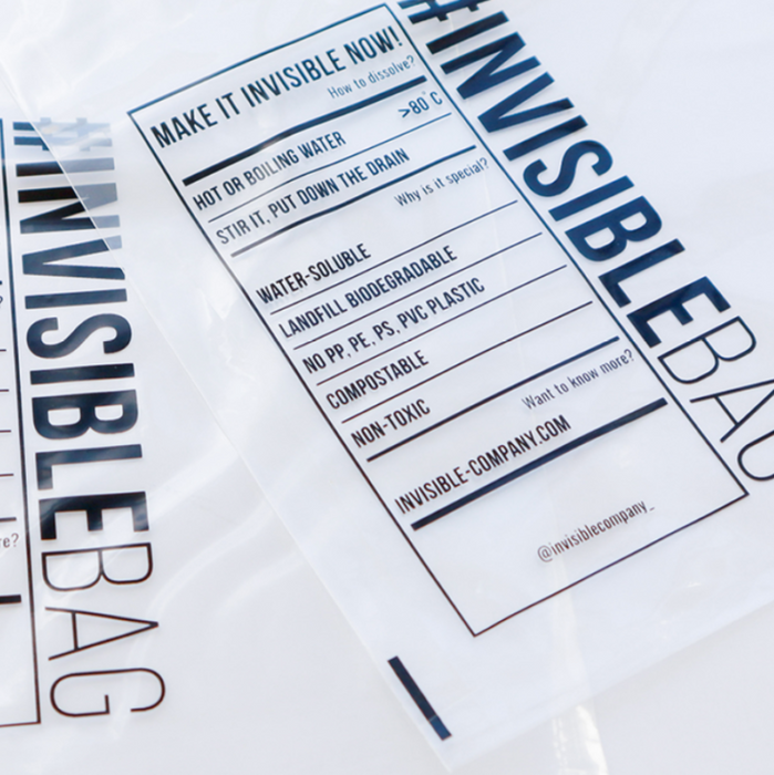 INVISIBLEBAG  Biodegradable & Water-soluble Packaging – INVISIBLE COMPANY